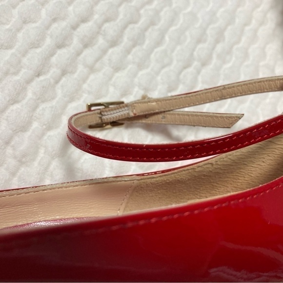 KATE SPADE RED PATENT LEATHER SHOES - Size 7 1/2 - Picture 9 of 10